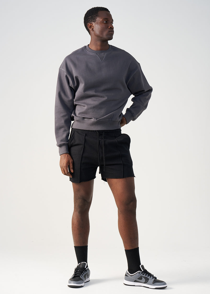 3D Raw Edge Fleece Sweatshorts