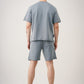 11 OZ French Terry Garment Dyed Raw Edge Short Set