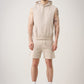 14 OZ Sleeveless Garment Dye Interlock Hooded Short Set