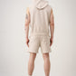 14 OZ Sleeveless Garment Dye Interlock Hooded Short Set