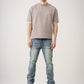 10 OZ Oversized Garment Dyed French Terry Distressed T-Shirt