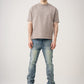 10 OZ Oversized Garment Dyed French Terry Distressed T-Shirt