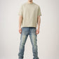 10 OZ Oversized Garment Dyed French Terry Distressed T-Shirt