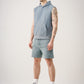 14 OZ Sleeveless Garment Dye Interlock Hooded Short Set