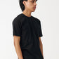 Black Combed Cotton T-Shirt