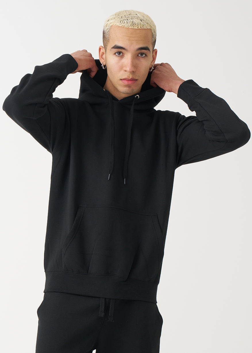 Black Heavy Blend Fleece Hooded Sweatshirt