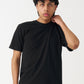 Black Combed Cotton T-Shirt