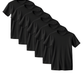 Black Combed Cotton T-Shirt 6-Pack