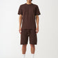 Brown T-Shirt And Short Set