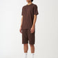 Brown T-Shirt And Short Set