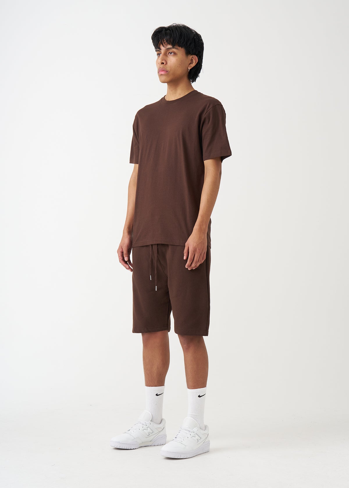 Brown T-Shirt And Short Set