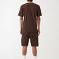 Brown T-Shirt And Short Set