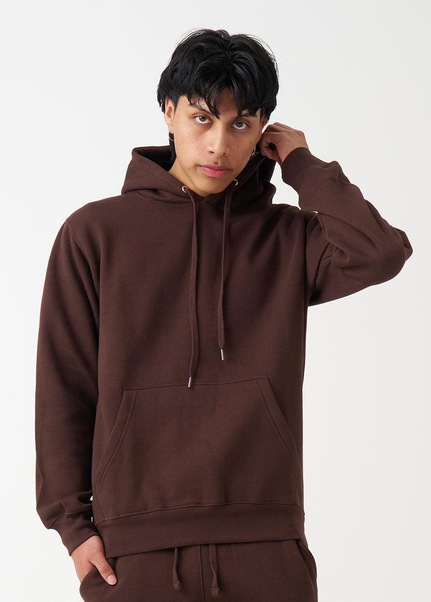 Brown Heavy Blend Fleece Hooded Sweatshirt