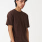 Brown Combed Cotton T-Shirt