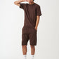 Brown T-Shirt And Short Set