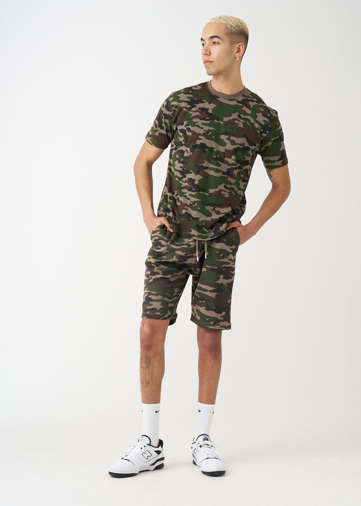 Camo T-Shirt And Short Set