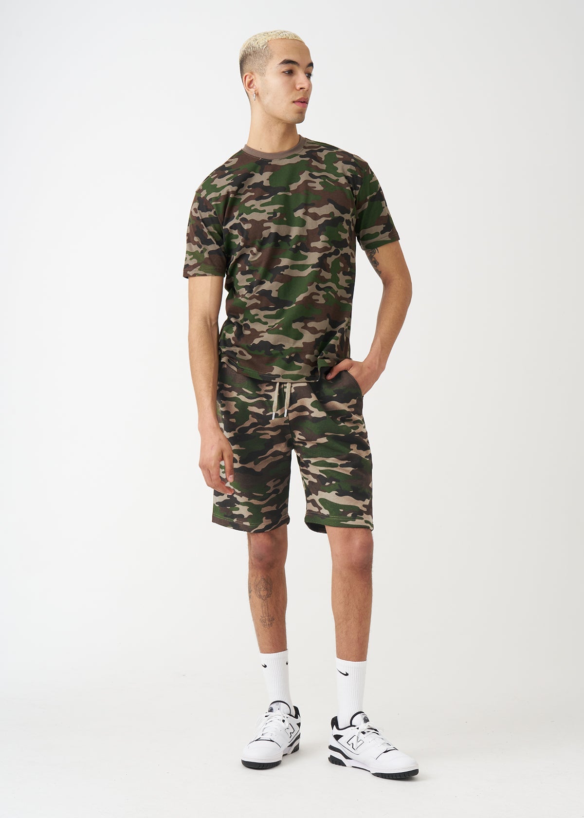 Camo T-Shirt And Short Set