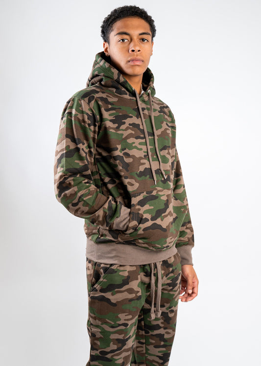 Camo Heavy Blend Fleece Hooded Sweatshirt