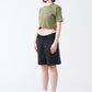 Olive Green Combed Cotton Crop Top T-Shirt