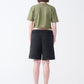 Olive Green Combed Cotton Crop Top T-Shirt