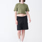 Olive Green Combed Cotton Crop Top T-Shirt