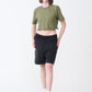 Olive Green Combed Cotton Crop Top T-Shirt