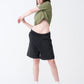 Olive Green Combed Cotton Crop Top T-Shirt