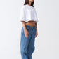 10 OZ Oversized French Terry Garment Dyed Crop Top T-shirt