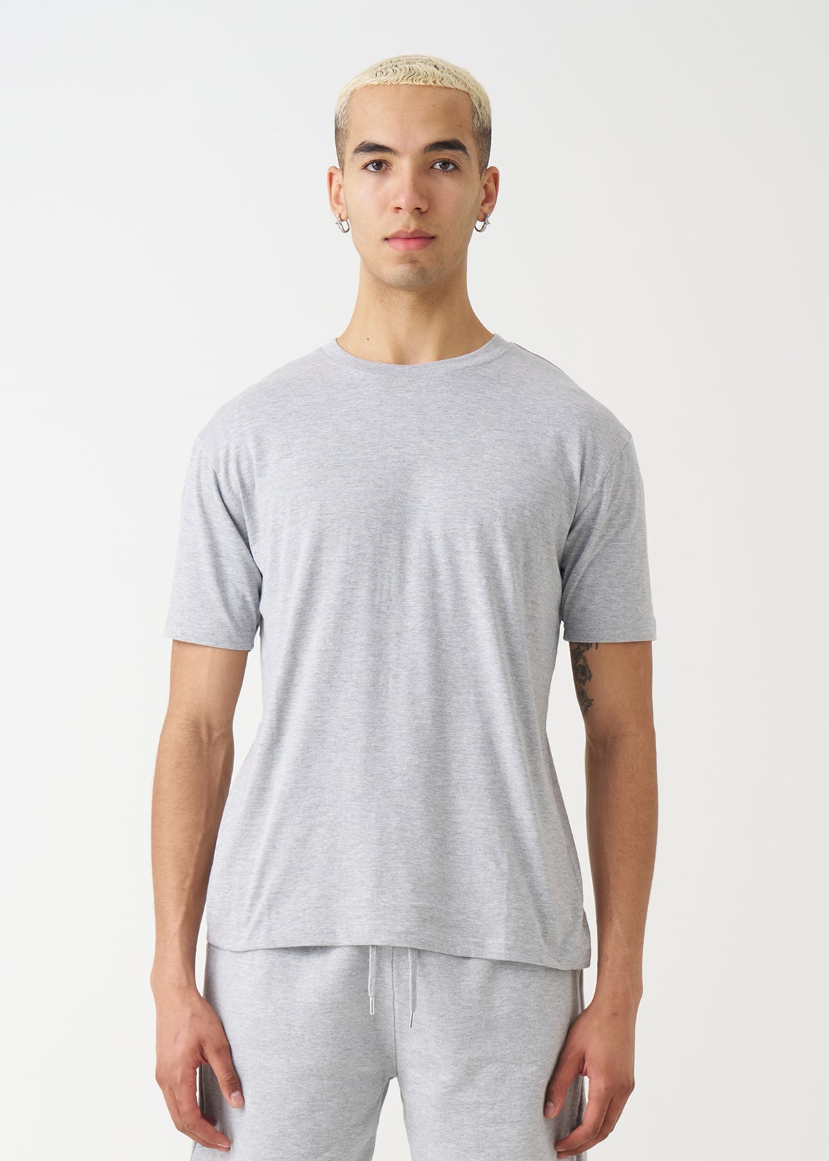 Gray Combed Cotton T-Shirt