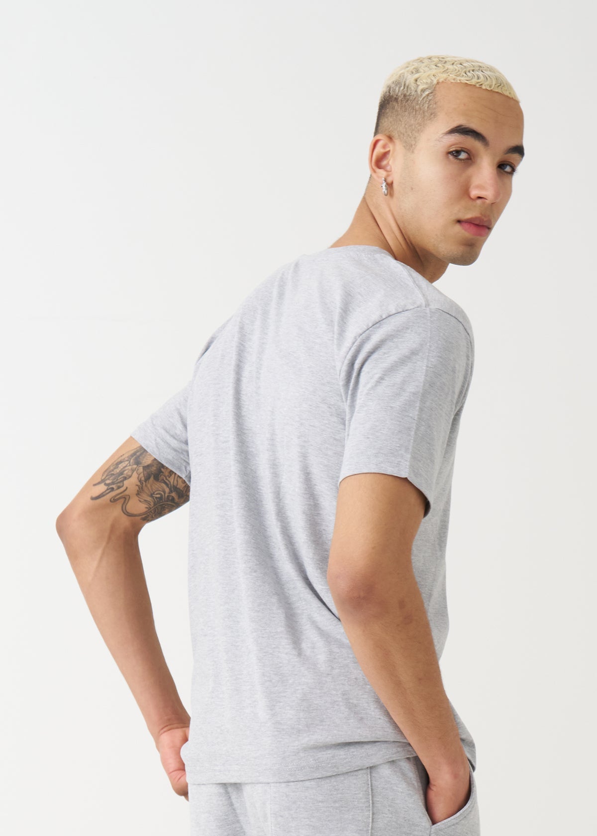 Gray Combed Cotton T-Shirt