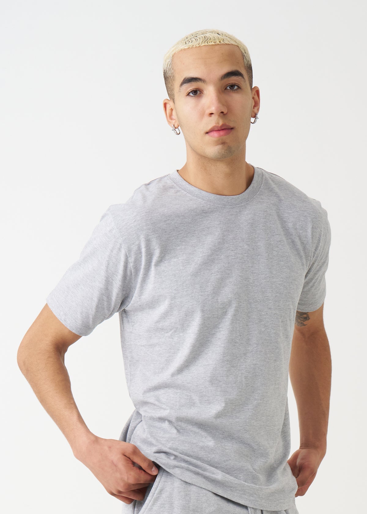 Gray Combed Cotton T-Shirt