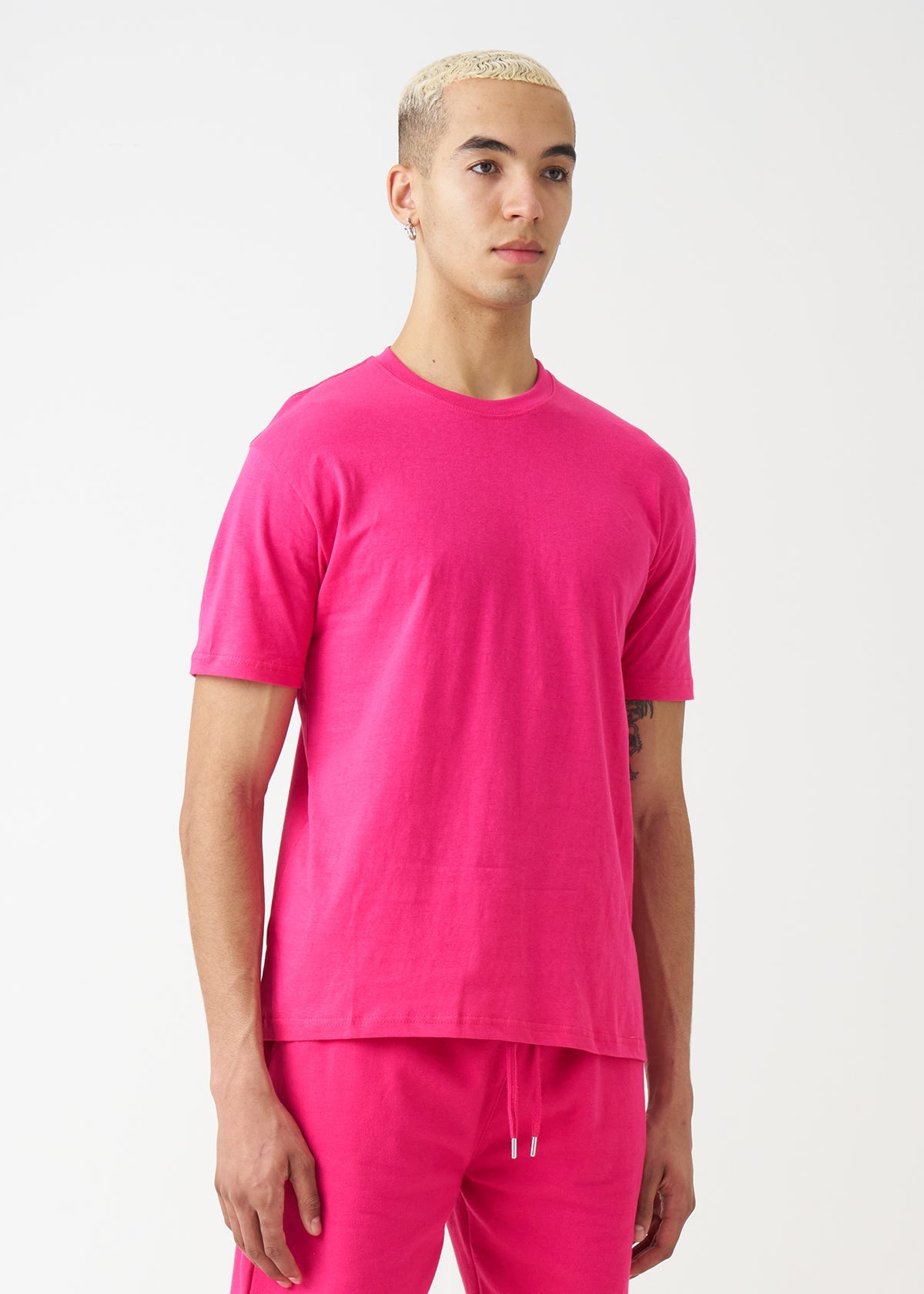 Hot Pink Combed Cotton T-Shirt