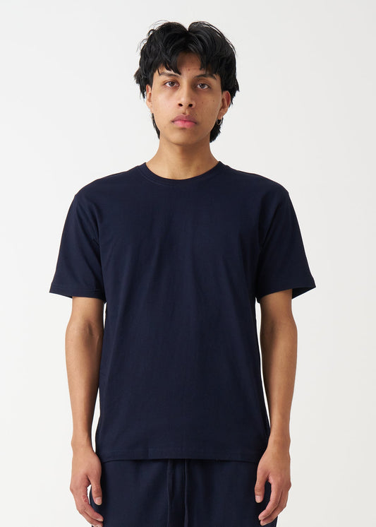 Navy Combed Cotton T-Shirt