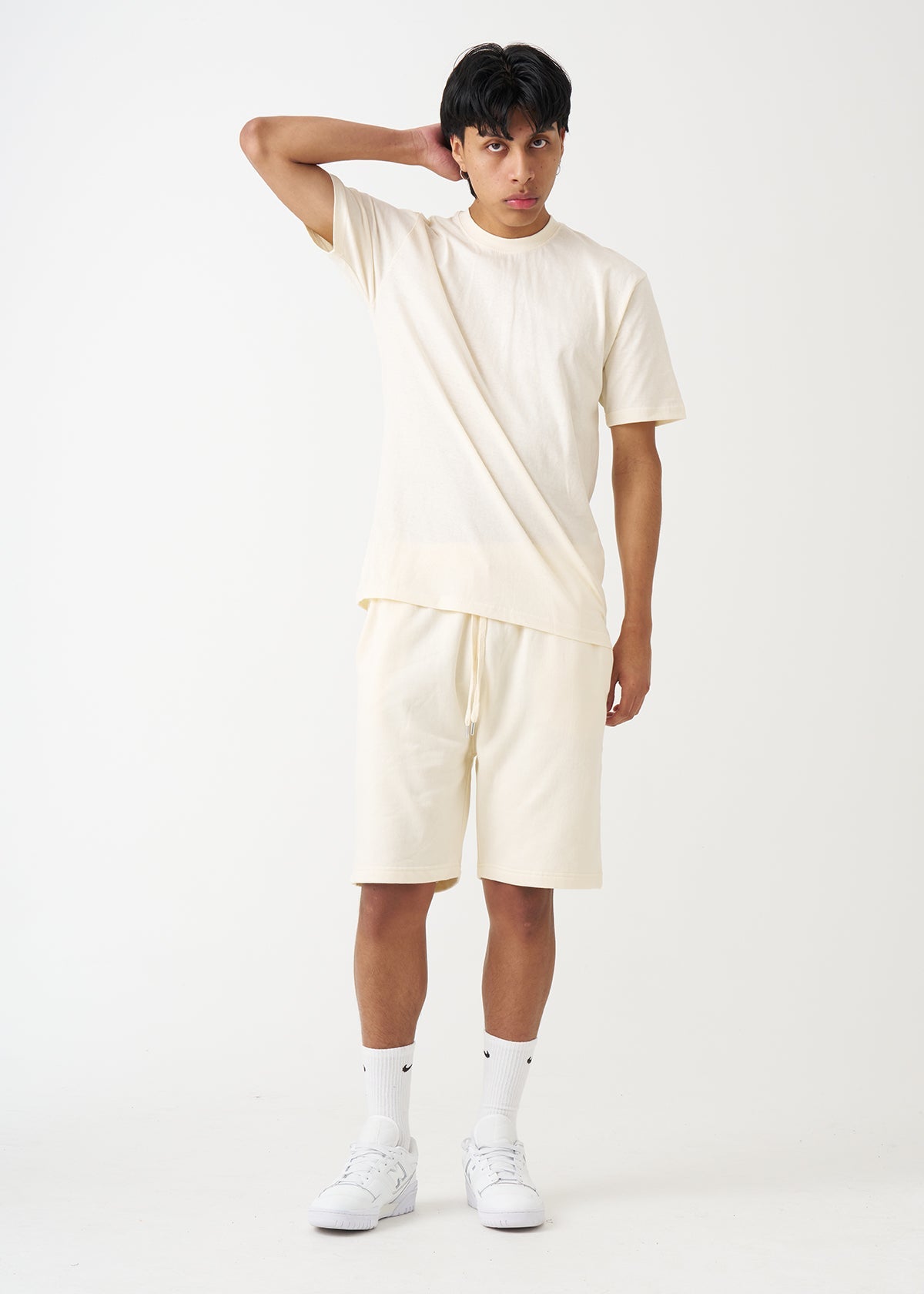 Off-White T-Shirt And Short Set