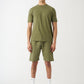 Olive Green T-Shirt And Short Set