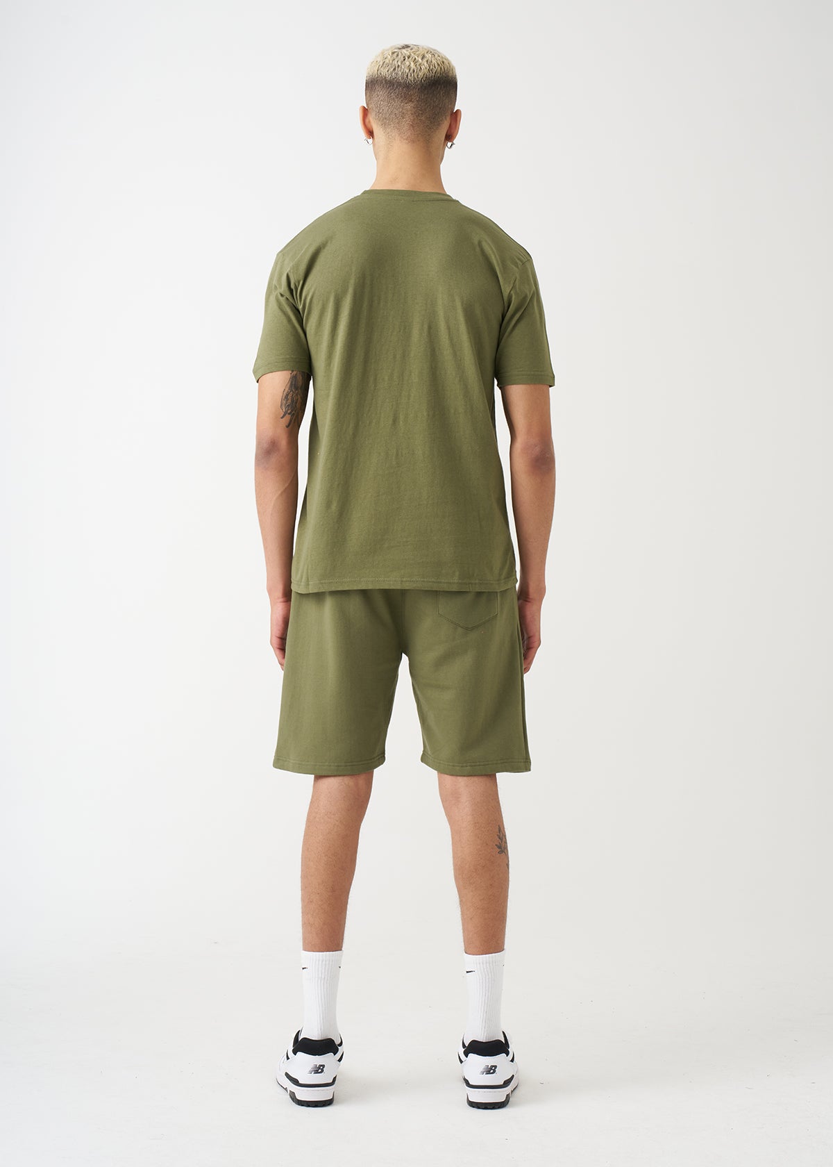 Olive Green T-Shirt And Short Set