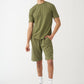 Olive Green T-Shirt And Short Set