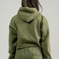 Olive Green Hooded Crop Top