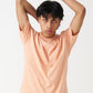 Peach Combed Cotton T-Shirt