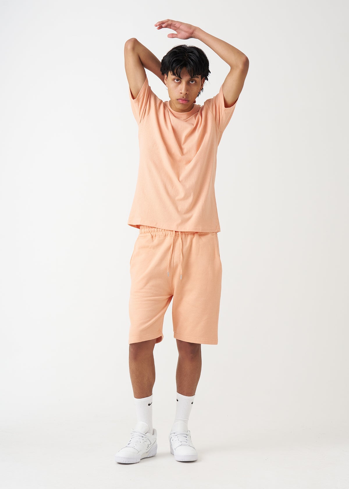 Peach T-Shirt And Short Set