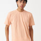 Peach Combed Cotton T-Shirt