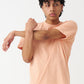 Peach Combed Cotton T-Shirt