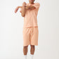 Peach T-Shirt And Short Set