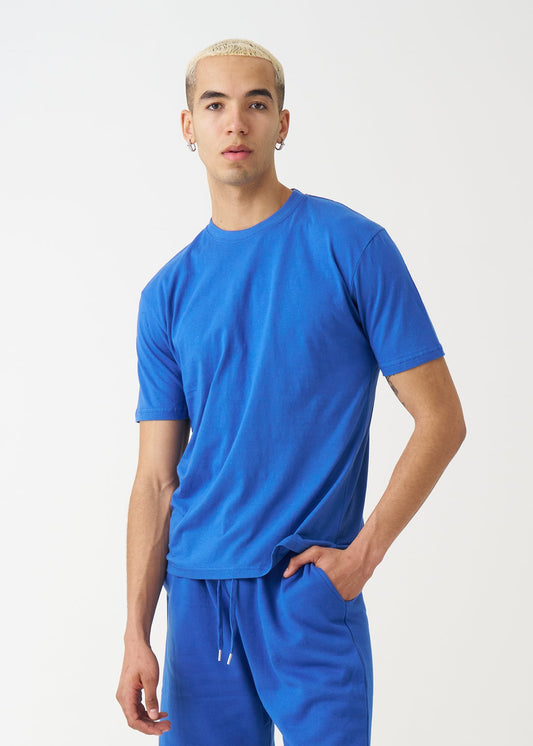 Royal Blue Combed Cotton T-Shirt