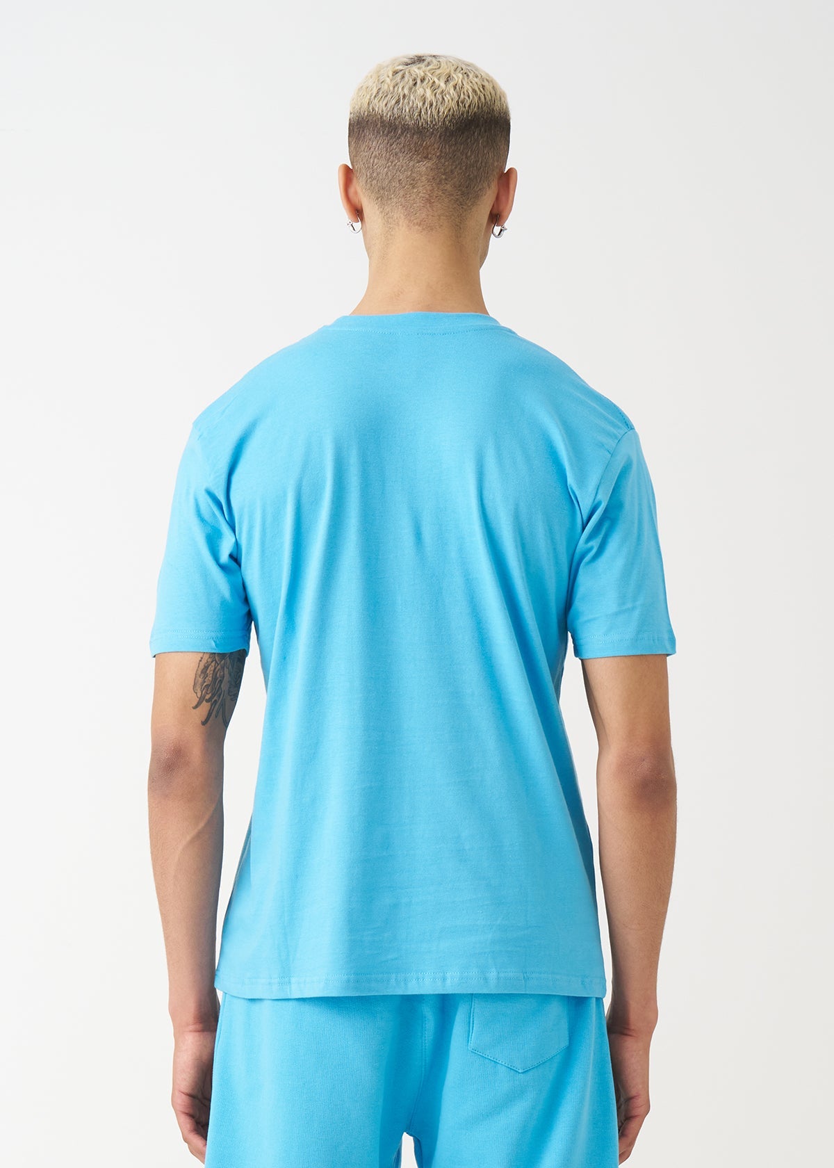 Sky Blue Combed Cotton T-Shirt