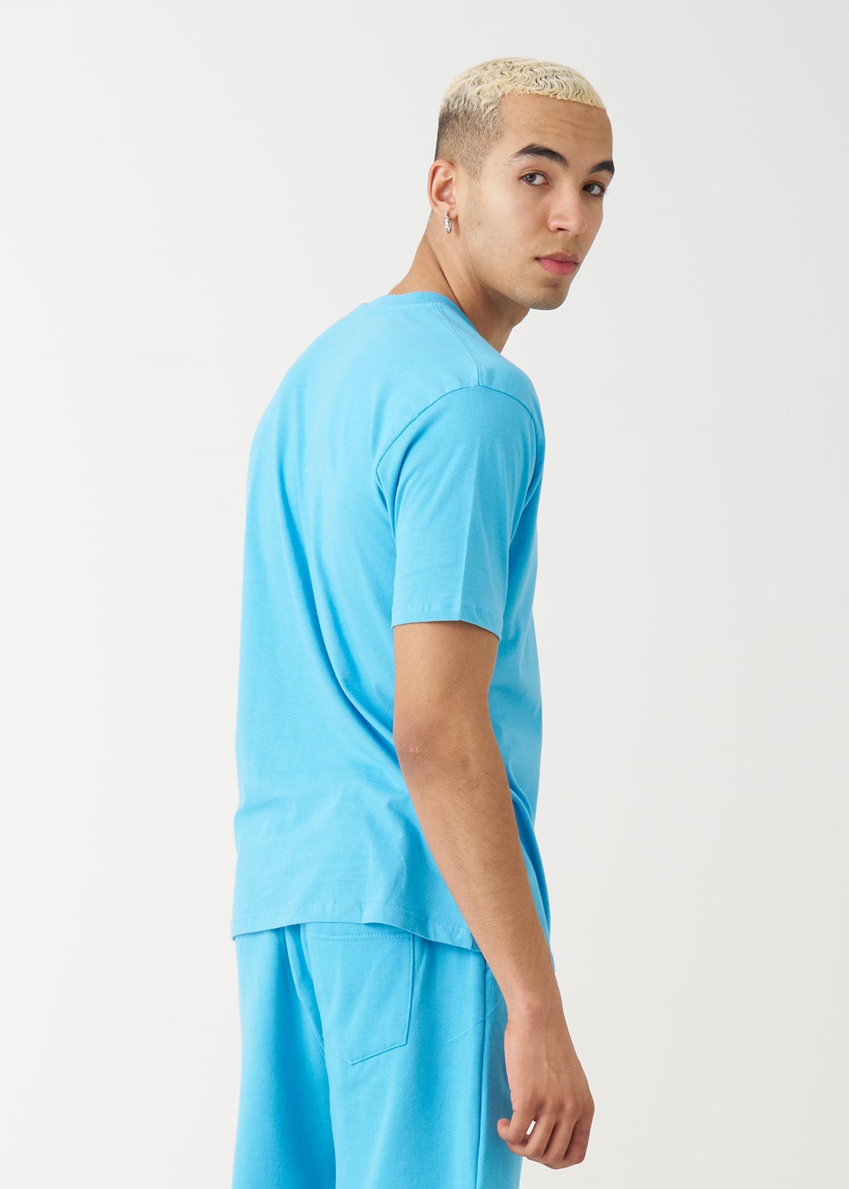 Sky Blue Combed Cotton T-Shirt