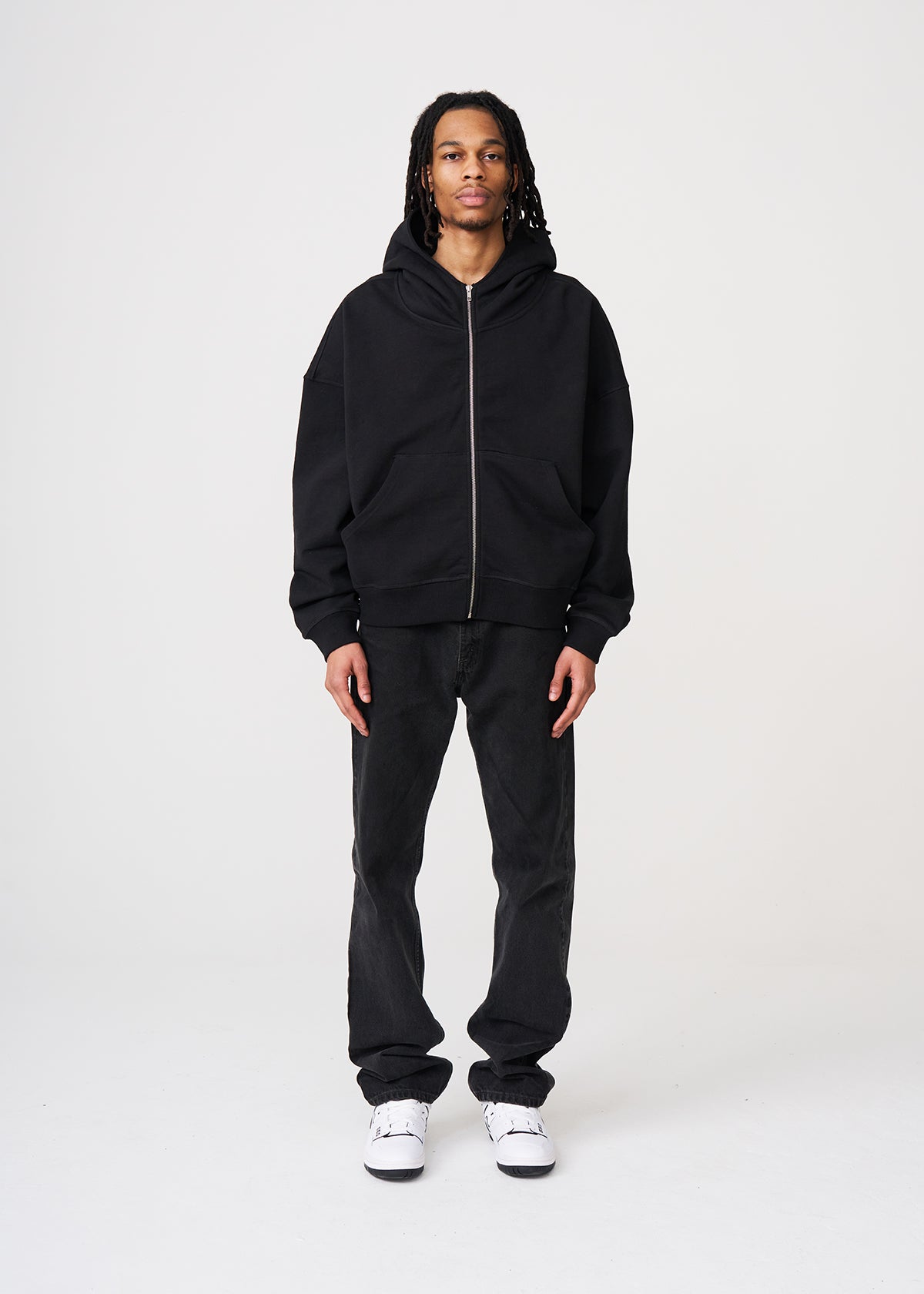 Oversized Heavyweight Full-Zip Sweatshirt