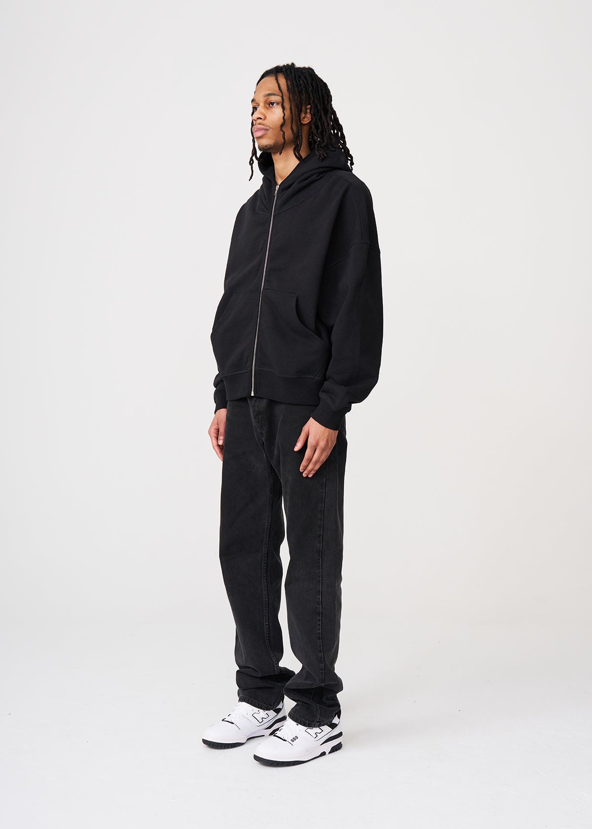 Oversized Heavyweight Full-Zip Sweatshirt