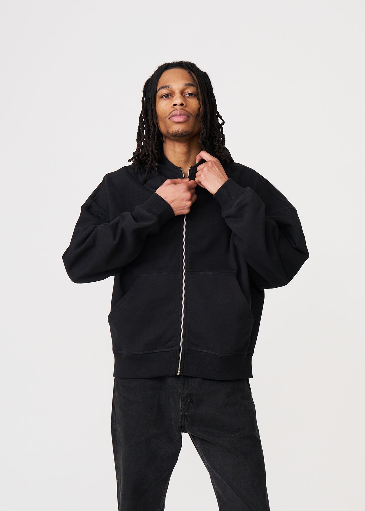 Oversized Heavyweight Full-Zip Sweatshirt