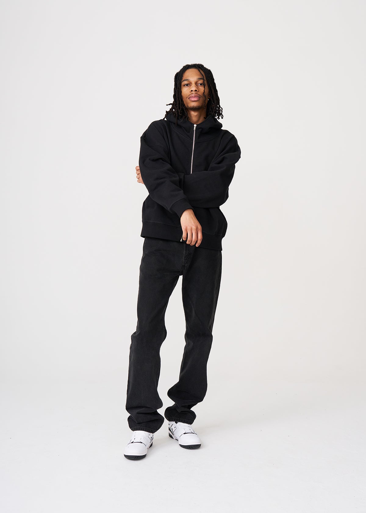 Oversized Heavyweight Full-Zip Sweatshirt